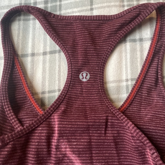 Striped purple lulu lemon shirt - Picture 3 of 3